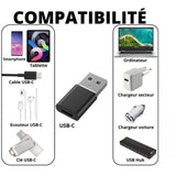Adaptateur Royal R676 USB-A vers USB-C OTG Charge et Transfert 5Gbps