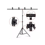 Support de Fond Photo en T Métal 2 × 2 m