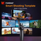 Stabilisateur Smartphone FUNSNAP Capture 2s – Gimbal 3 Axes avec Molette de Focus
