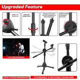 Support Micro de Bureau Réglable avec Bras Articulé – Trépied Stable