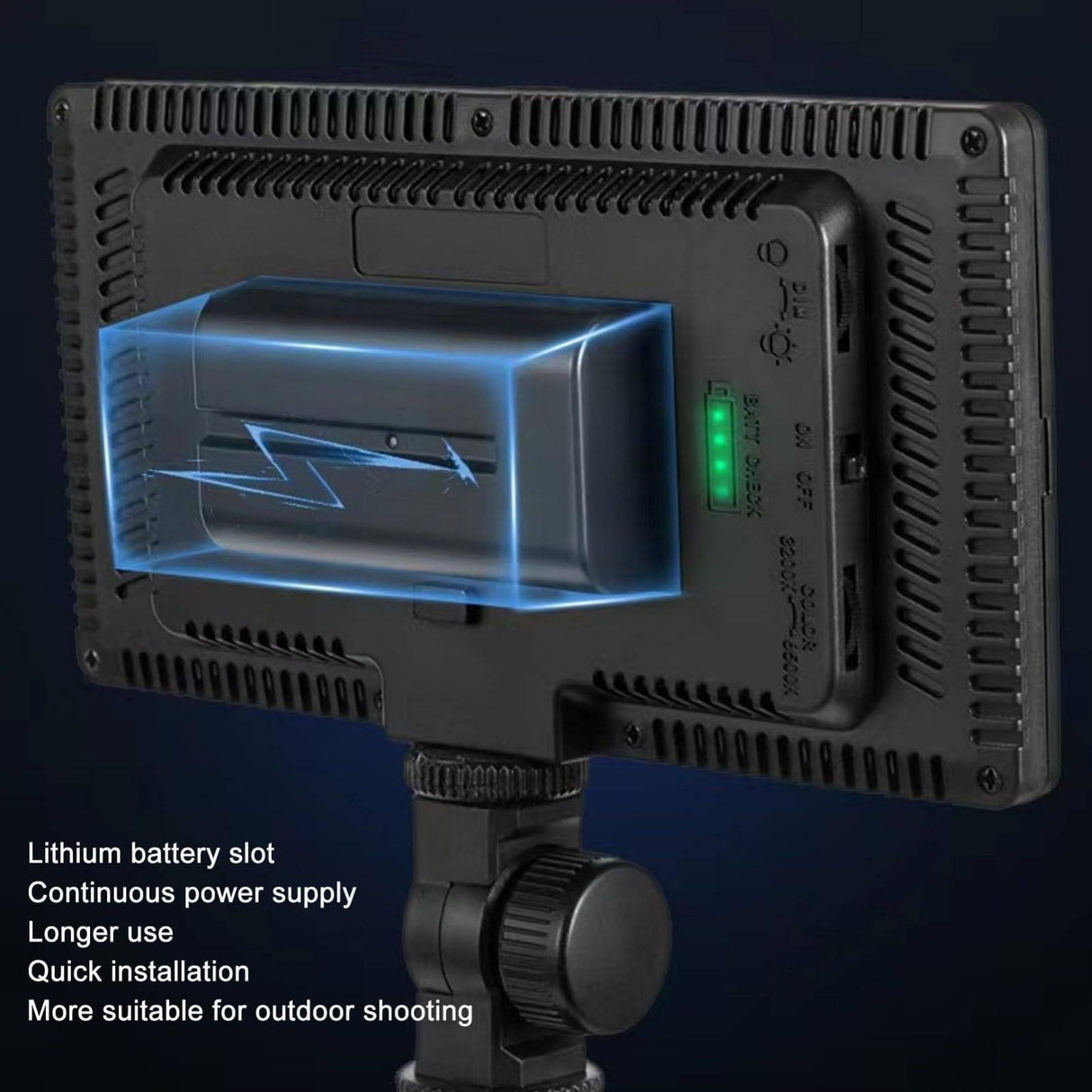 Panneau LED 416 Bi-Color avec Batterie pour Photo & Vidéo