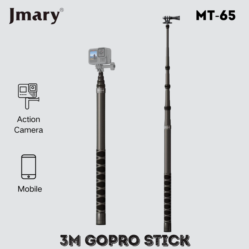 Perche Télescopique 3 m Fibre de Carbone Jmary MT-65