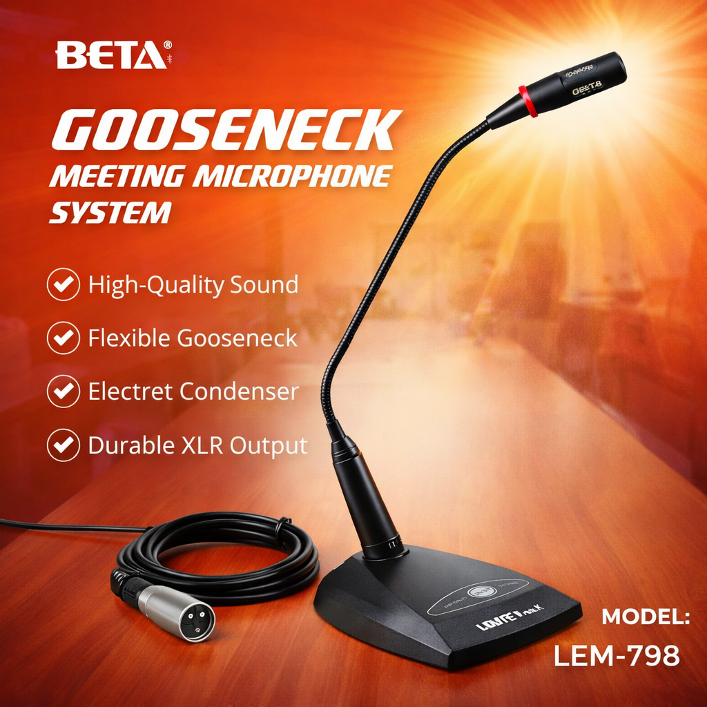 Microphone de Conférence à Col de Cygne (Condensateur Électret)