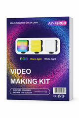 Kit vidéo smartphone avec micro, lumière LED RGB et trépied