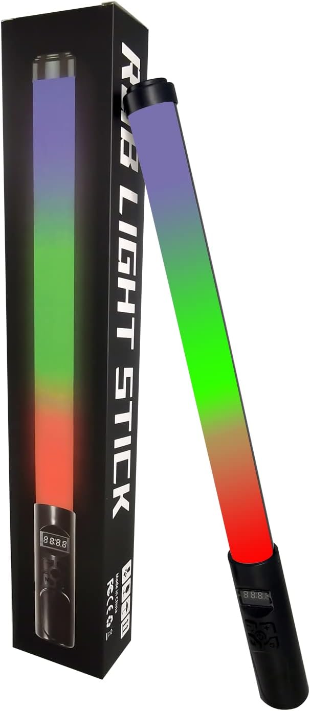 Lampe LED tube RGB portable rechargeable pour vidéo et photo