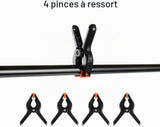 Support de Fond Photo en T Métal 2 × 2 m