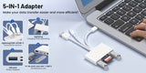 Hub USB 8 en 1 Lightning, USB-C et USB-A avec Lecteur SD