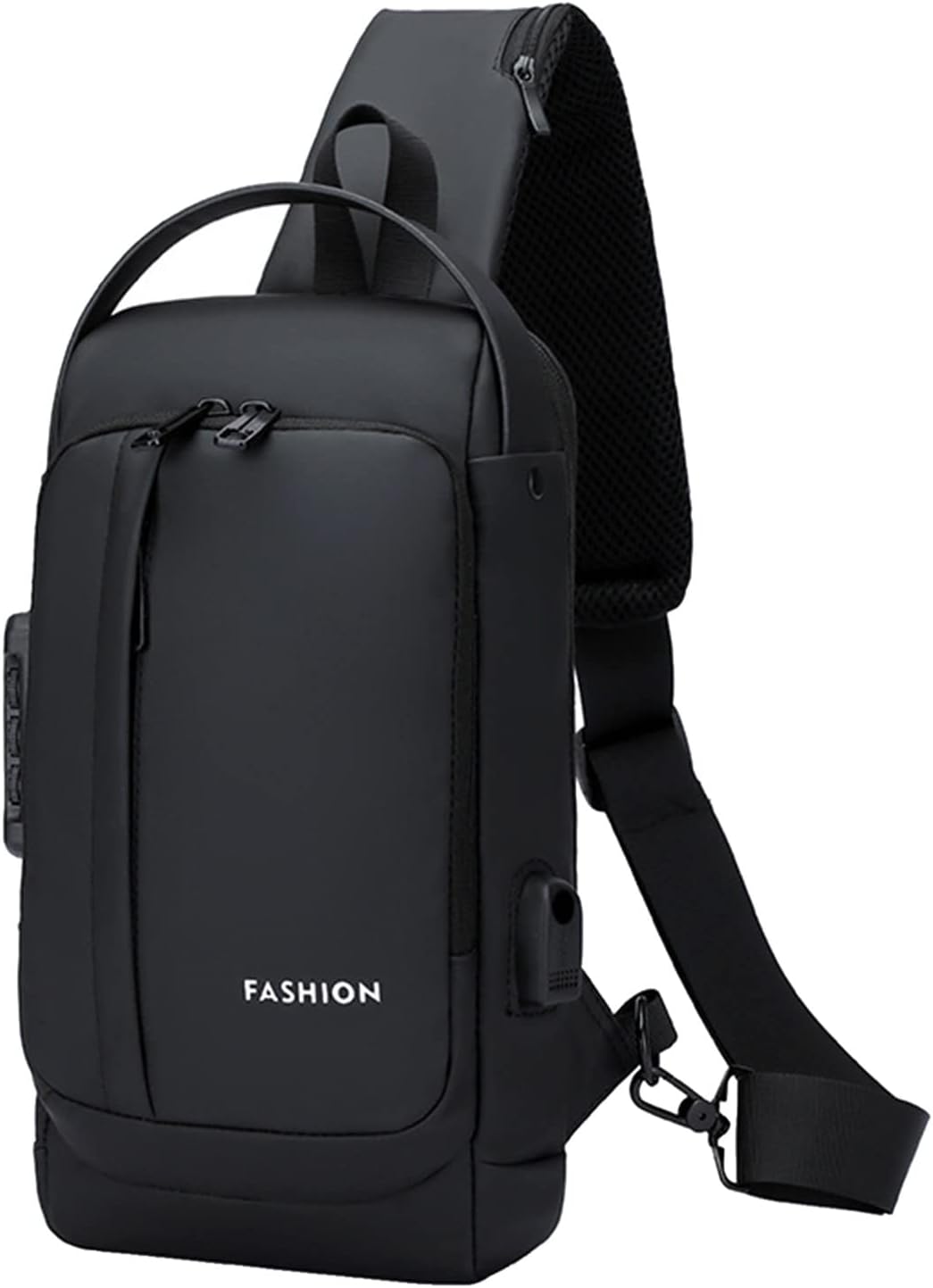 Sac à Bandoulière Multifonction Homme – Étanche, Grande Capacité avec Port USB