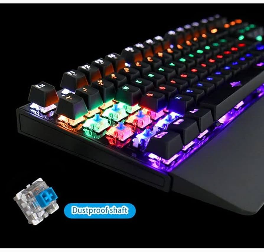 JEDEL KL-90 – لوحة مفاتيح ميكانيكية للألعاب مع إضاءة خلفية RGB