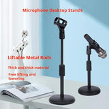 Pied de microphone de bureau réglable en métal