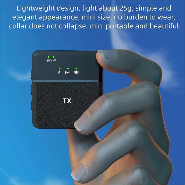 Microphone Sans Fil SX31 – Lavalier 2.4GHz pour iPhone & Type-C, Réduction de Bruit, 20m