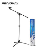 Support de Microphone Professionnel Réglable avec Bras Télescopique et Trépied Pliable