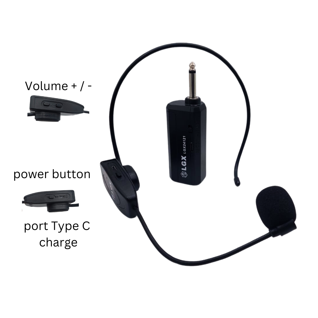 Microphone Sans Fil Rechargeable LGX24121 2.4G – Son Studio Professionnel