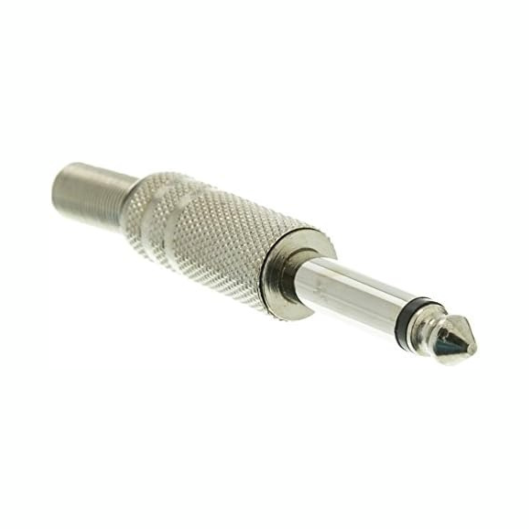 Connecteur TS 6,3mm Mono Mâle avec Ressort – Métal Pro