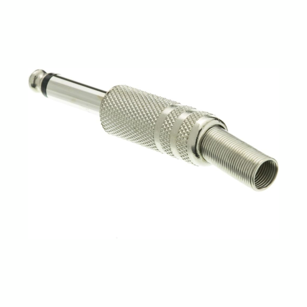 Connecteur TS 6,3mm Mono Mâle avec Ressort – Métal Pro