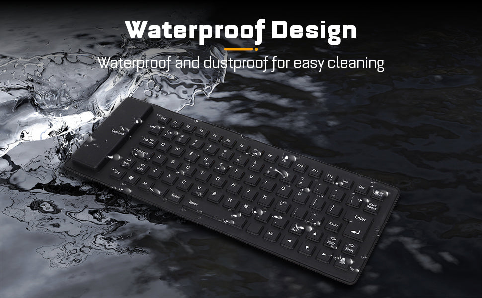 Clavier en Silicone Roll-up, Étanche, Pliable, 85 Touches, Léger et Portable, USB