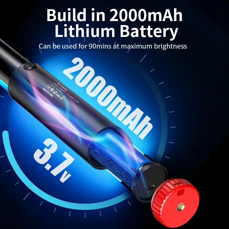 Jmary FM-128 RGB LED Light - Barre Lumineuse Étanche avec Écran OLED