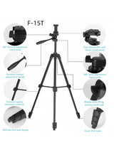 Trépied Photo Vidéo 140cm en Métal Réglable 360°