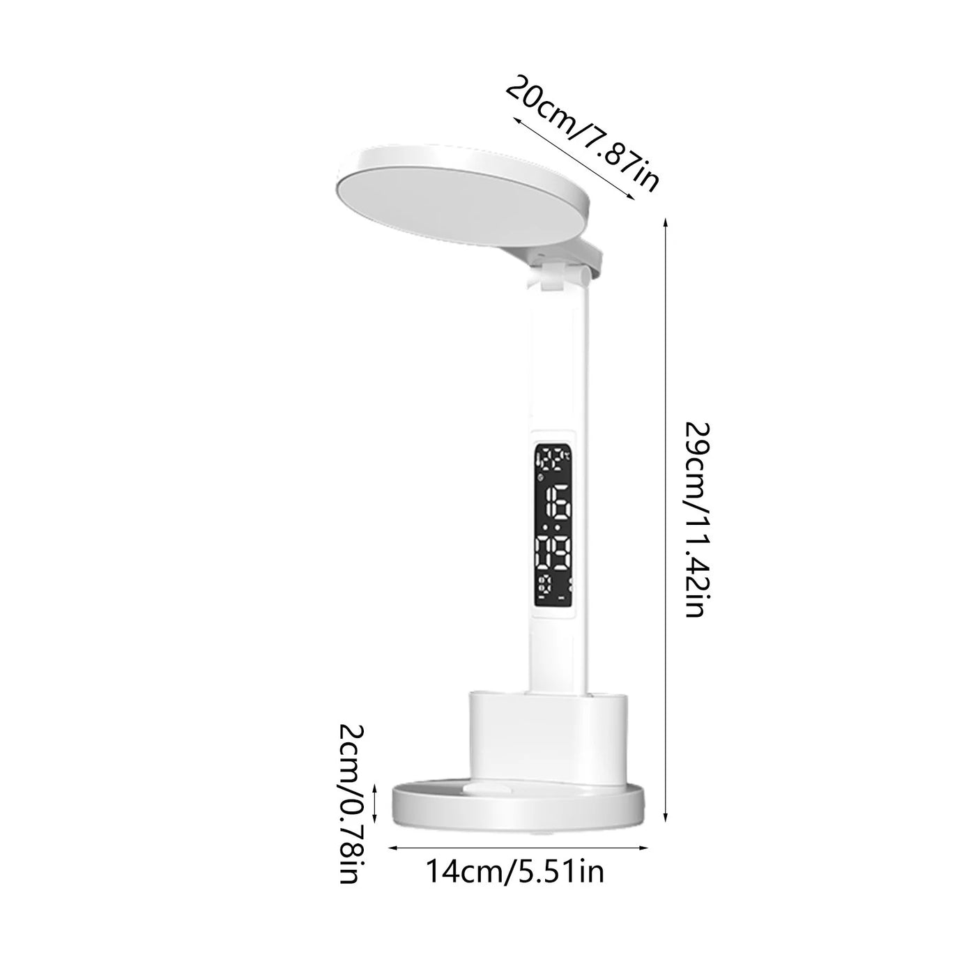 Lampe de Bureau Pliable avec Batterie 2000mAh et Rangement Stylos