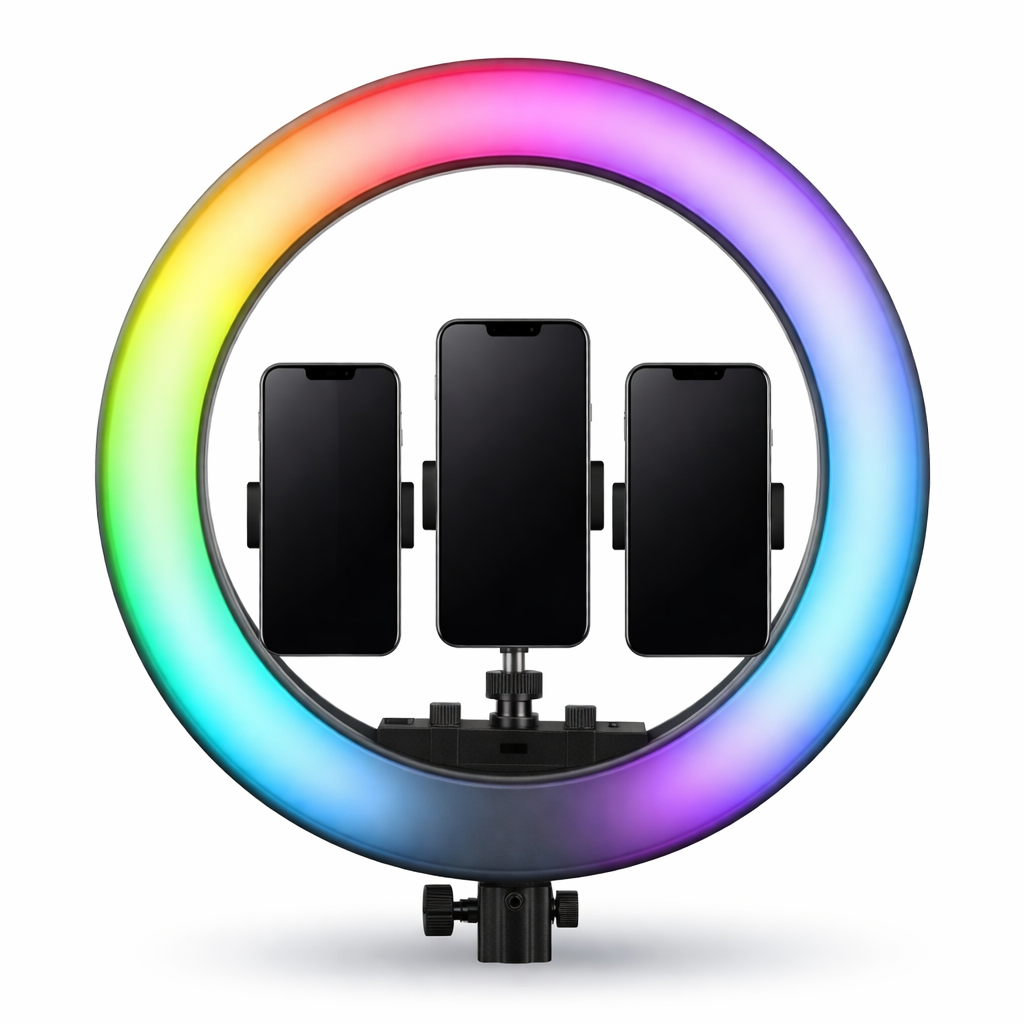 Ring Light MJ18 44cm avec Trépied 2m – Éclairage Pro LED