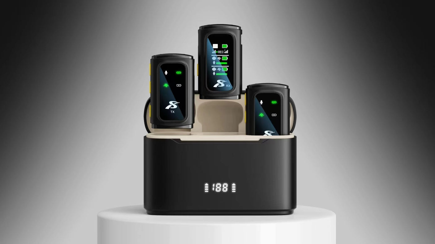 Micro Sans Fil SX28 – 2 Micros + Récepteur 3-en-1 Type-C Lightning Jack