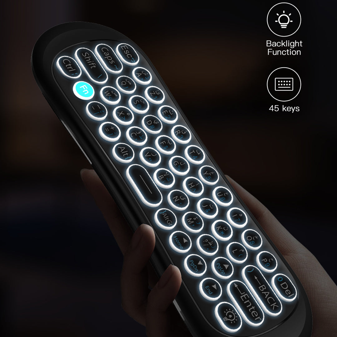 3 في 1: لوحة مفاتيح، فأرة هوائية وجهاز تحكم عن بعد لاسلكي 2.4 جيجاهرتز Plustar R2