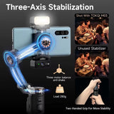 Gimbal Smartphone TOKQI M03 AI 3 Axes avec Micro et Suivi Visage