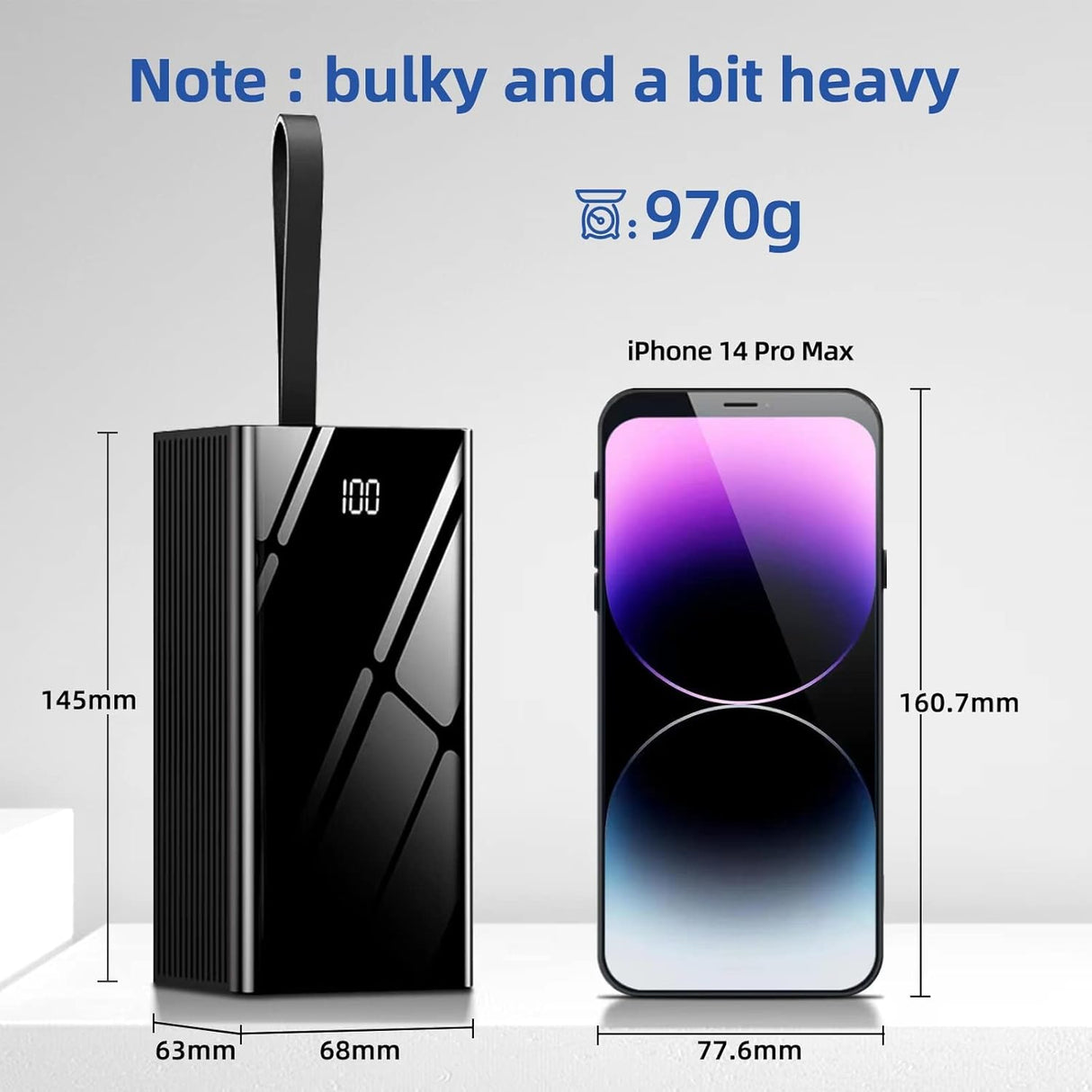 Power Bank 50000 mAh avec Charge Rapide 22.5W - Plustar