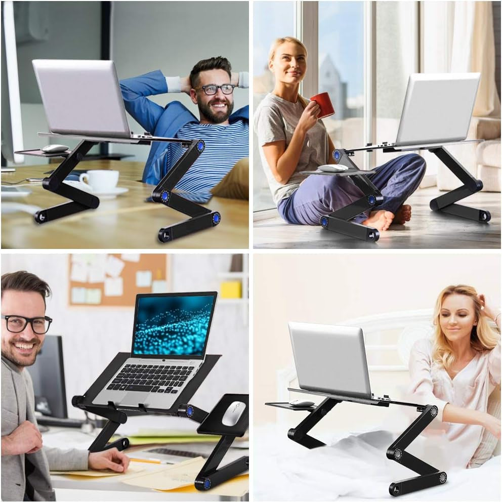 Table Pliable en Aluminium pour Ordinateur avec Ventilation