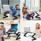 Table Pliable en Aluminium pour Ordinateur avec Ventilation