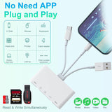 Hub USB 8 en 1 Lightning, USB-C et USB-A avec Lecteur SD