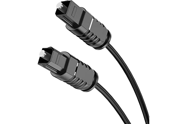 Câble Audio Optique Toslink SPDIF Fin - Longueur Au Choix De 0,5m à 15m, Blanc, Neuf