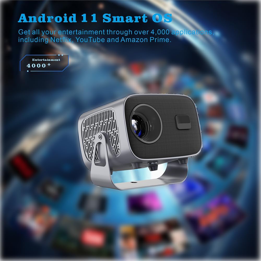 Projecteur Portable Android 11 Full HD 1080P WiFi 5G & Bluetooth