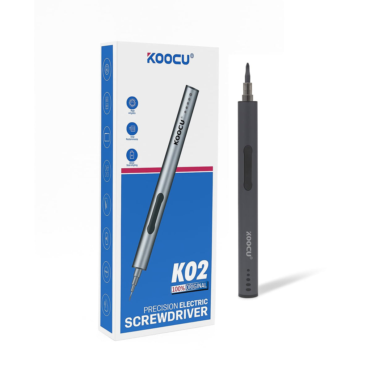 KOOCU K02 Tournevis Électrique Pro 20 Embouts Type-C 90°