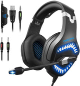 Casque Gaming ONIKUMA K1B PRO avec Micro et Lumières LED – Bleu