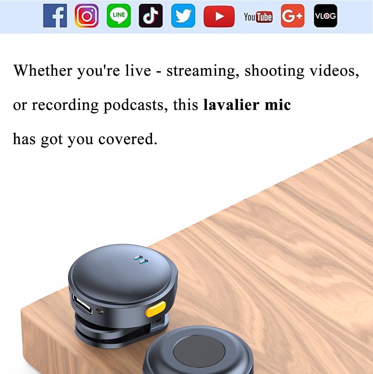 Micro-cravate Sans Fil Solo / double – Lightning / Type-C, Plug & Play