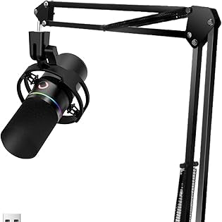 Microphone Dynamique WM8 XLR/USB avec Bras Articulé – Kit Podcast & Streaming