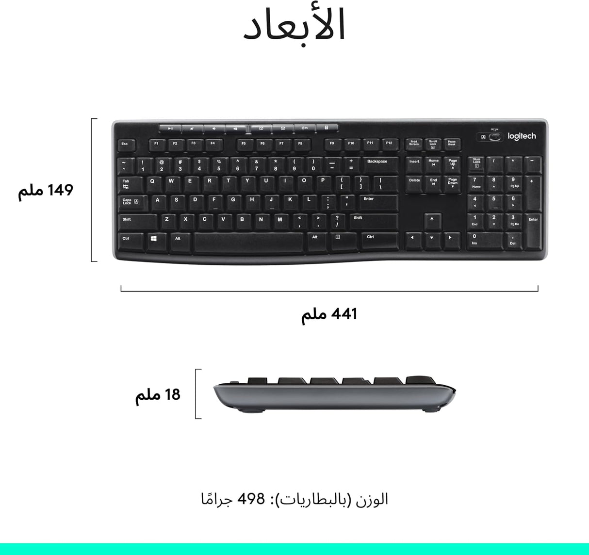 Logitech MK270 Ensemble Sans Fil – Clavier et Souris (AZERTY Français) Original