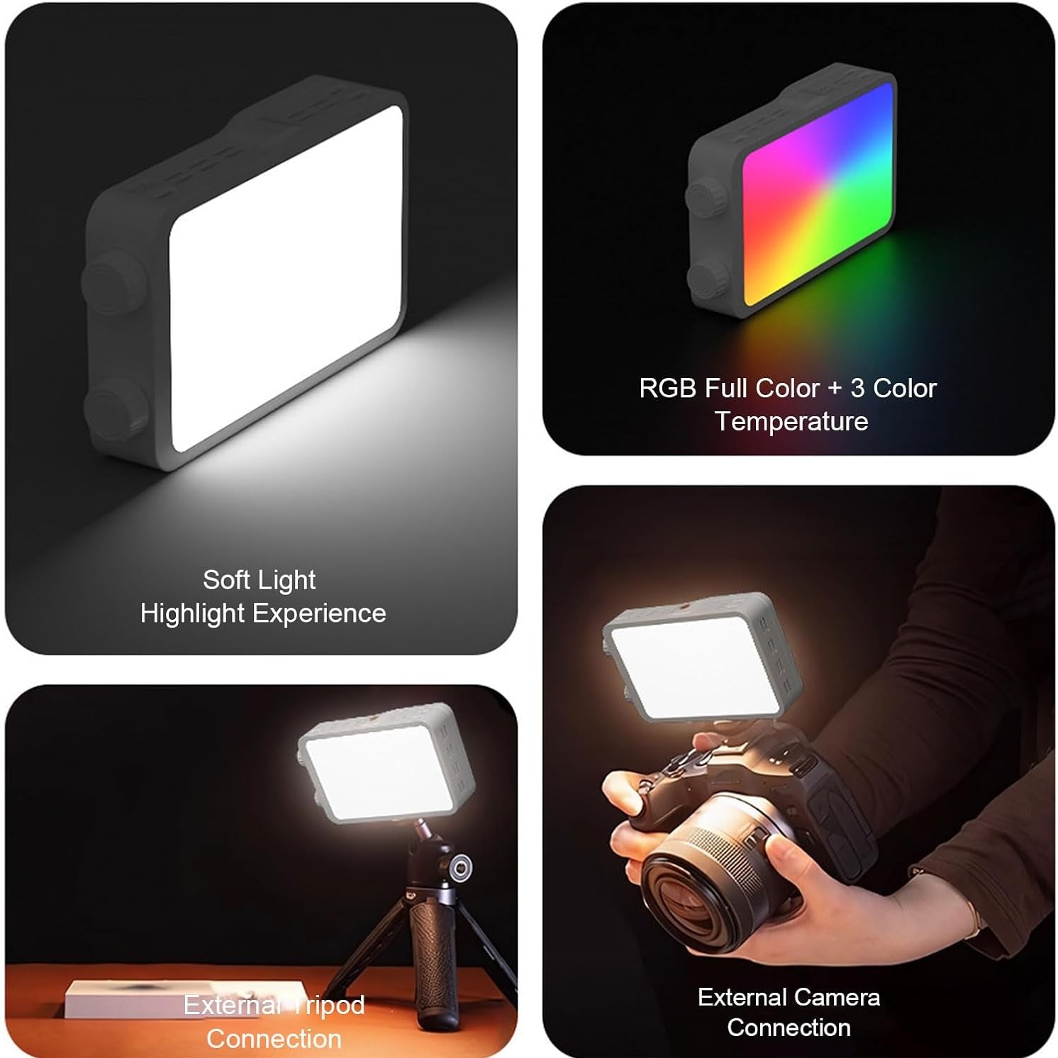 Lampe LED RGB 40W Portable Rechargeable 3000–7000K