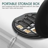 Kit Câble USB 60W Tout-en-Un avec Support & Range SIM