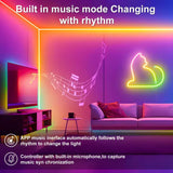 Ruban LED Néon RGB Intelligent Bluetooth USB 5V 2M à 10M