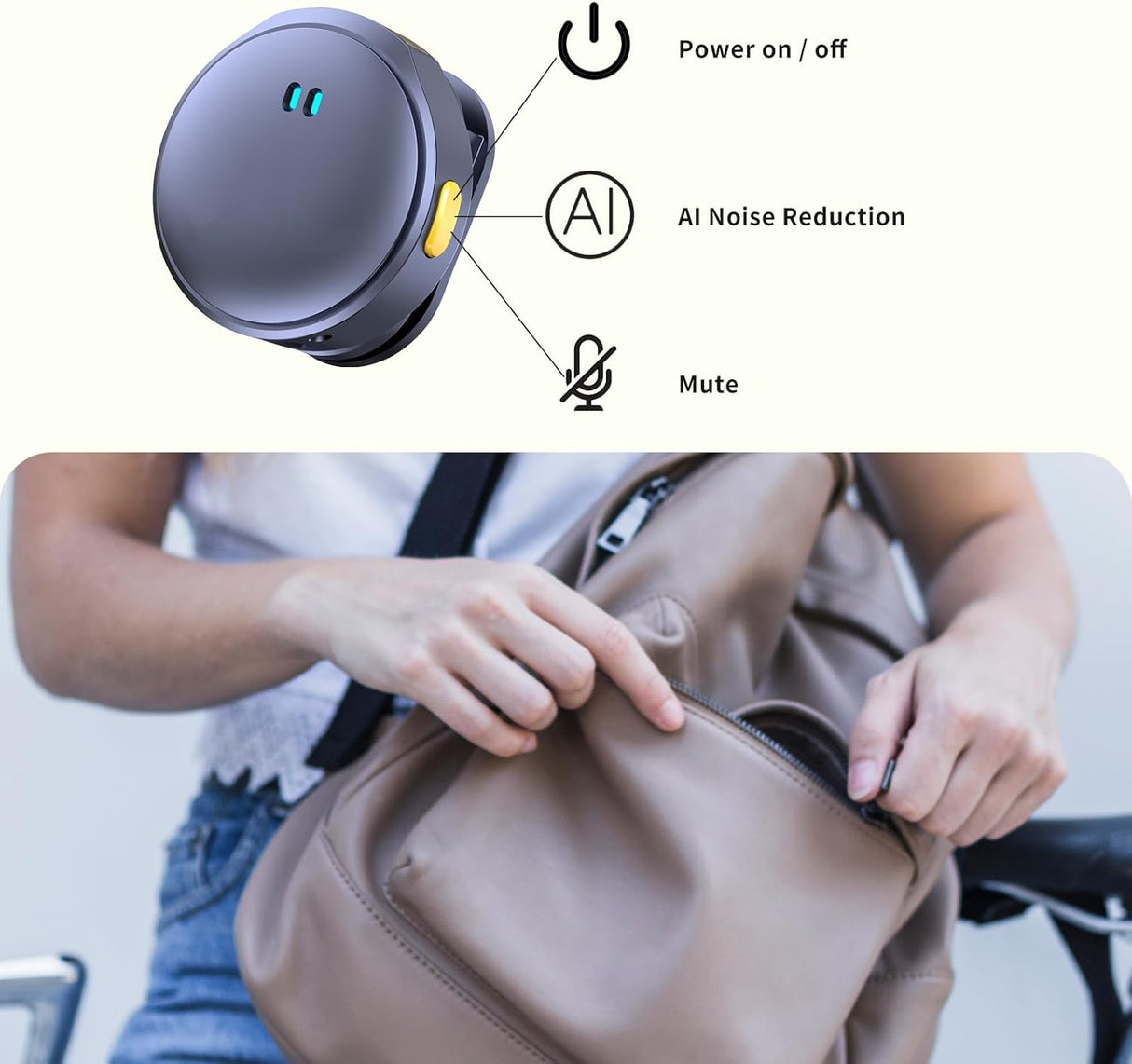 Micro-cravate Sans Fil Solo / double – Lightning / Type-C, Plug & Play