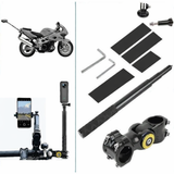 Perche à Selfie en Alliage d'Aluminium 1m25 – Compatible Insta360, GoPro, Moto & Vélo