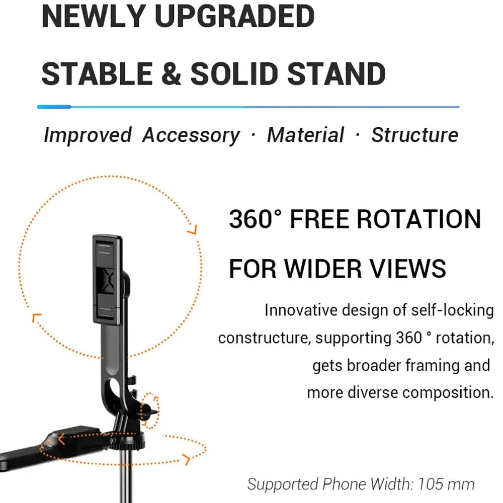 K28P – Selfie Stick Tripod 175 cm avec Télécommande Sans Fil