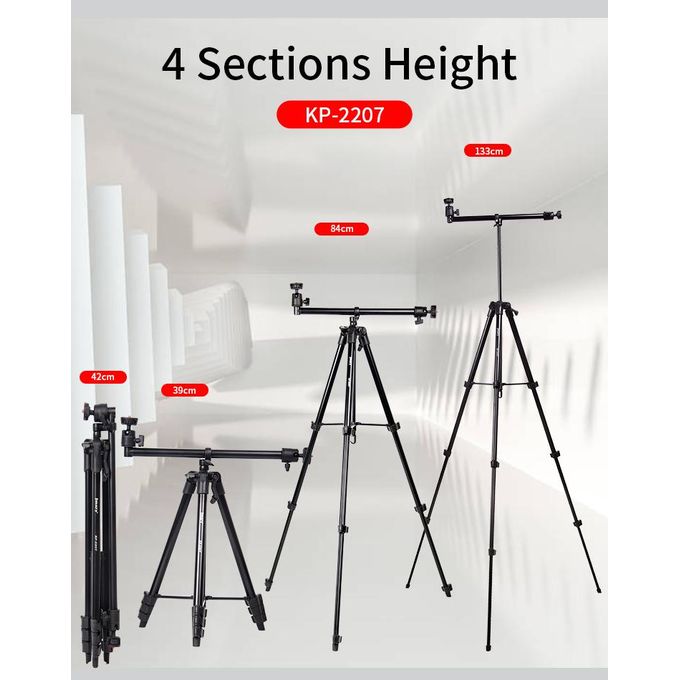 Trépied Jmary KP-2207 pour Smartphone et Caméra – 133 cm