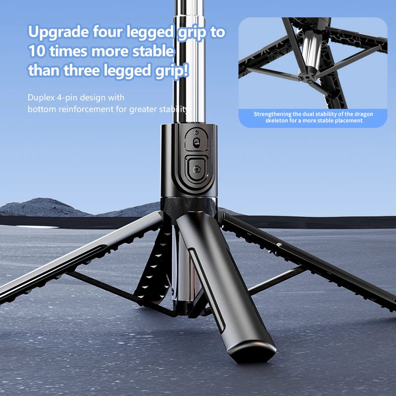 Selfie Stick Trépied C18 Sans Fil 103cm Rotation 360°