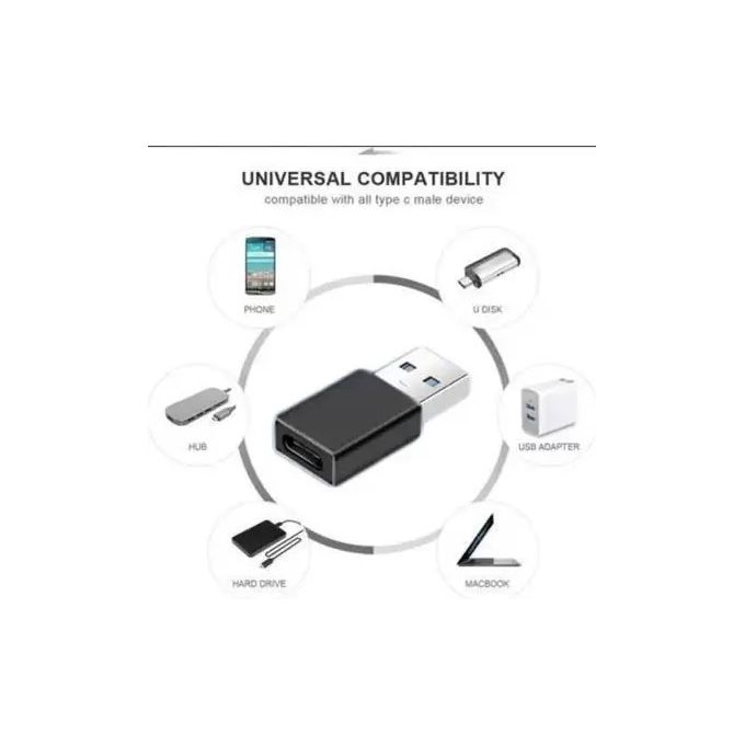 Adaptateur Royal R676 USB-A vers USB-C OTG Charge et Transfert 5Gbps