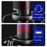 Micro USB Gaming RGB avec Bras Réglable et Mute Rapide