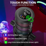 Microphone RGB PDO Réduction de Bruit USB Type-C Streaming
