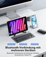 Clavier Bluetooth Pliable TECURS avec Support iOS Android Windows